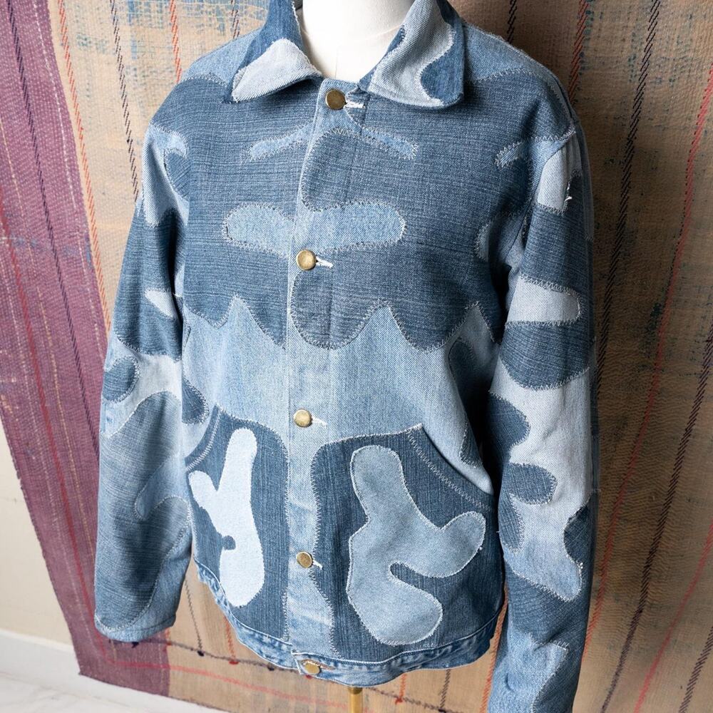 Custom upcycled patchwork jacket - image 3